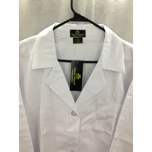 Natural Uniforms Unisex 40 In. Lab Coat Long Sleeve Large NWT - Picture 4 of 9